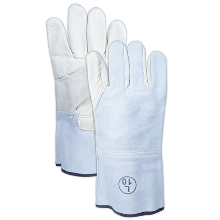 Magid Leather Palm Gloves, Wing Thumb, Grey, L, 12 PK T6575G-L